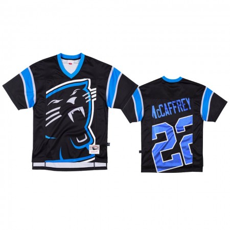 Maillot Homme Carolina Panthers Christian McCaffrey 22 Noir Big Face